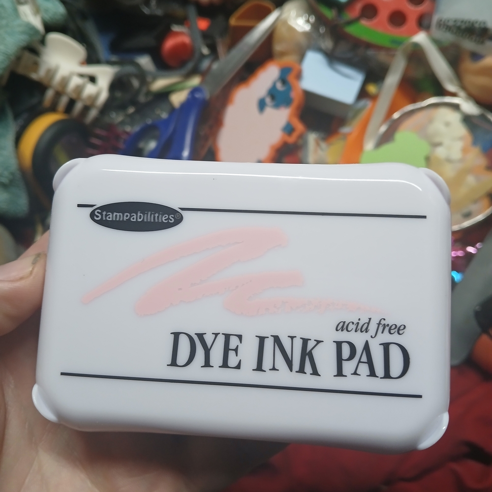 Stampabilities dye ink pad used for arts and crafts projects. Coral 🪸